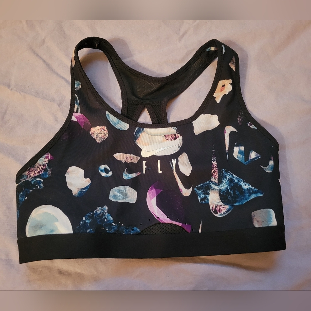 Nike Black Precious Stones Adjustable Sports Bra (Never Worn)
